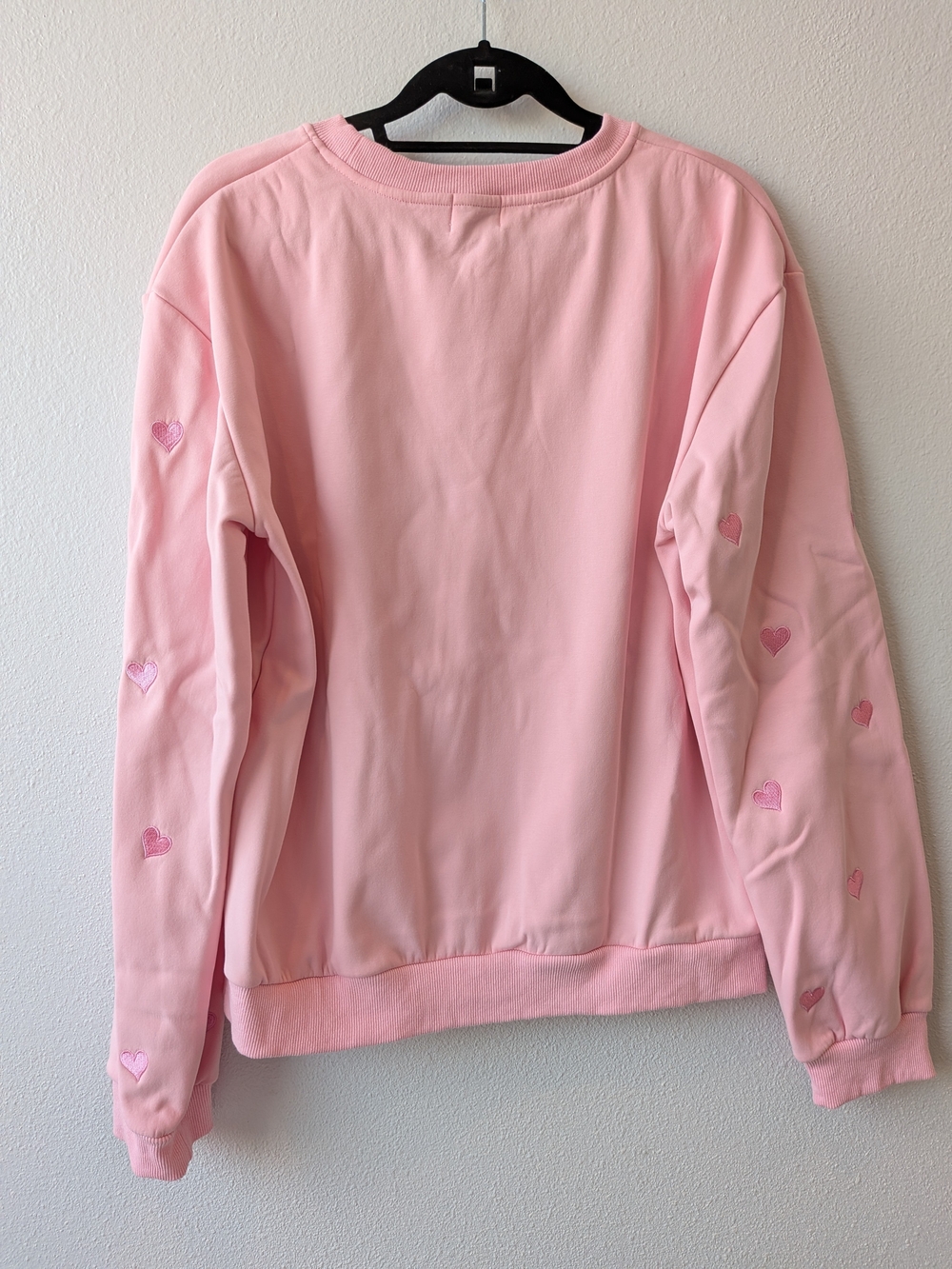 Women's Lola + The Boys Pink Heart-Print Track Pants & Sweatshirt Set L - Picture 4 of 11